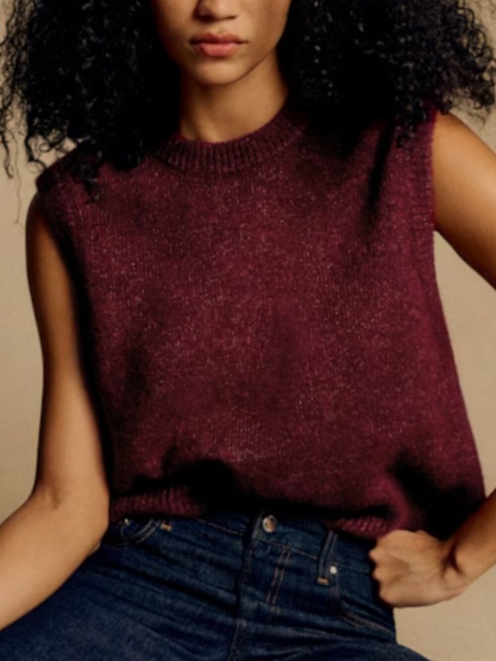 Sezane Samuel Jumper Burgundy - Size M